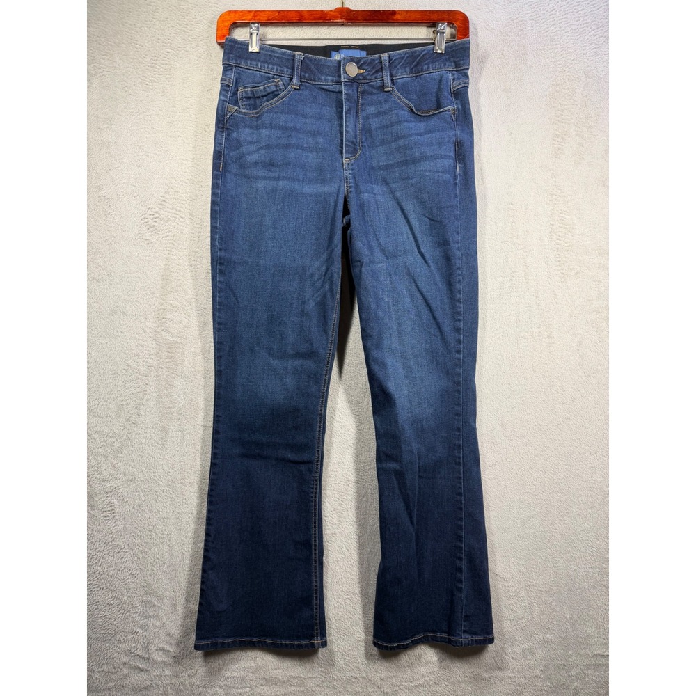 Democracy Ab Solution Jeans Womens 12 Blue Stretch Slimming Bootcut B1221F9EA